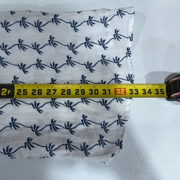 NWOT Talbots White Blue Palm Tree Button Up Swim Coverup Tunic Summer Womens XS - Picture 8 of 8